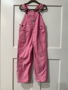 Carhartt Kids Pink Canvas Overalls